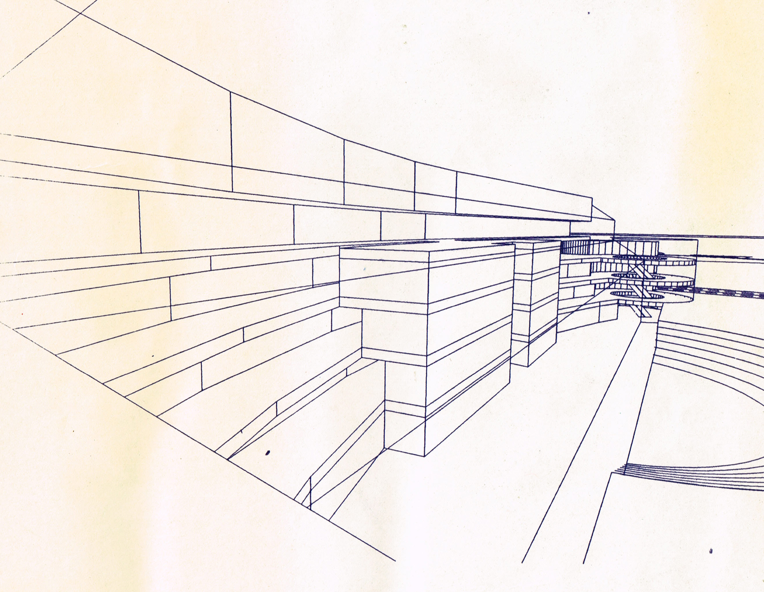 大江購物中心設計構想階段的量體配置